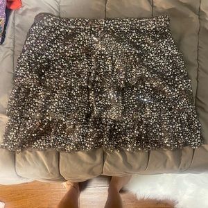 Express sequin mini skirt